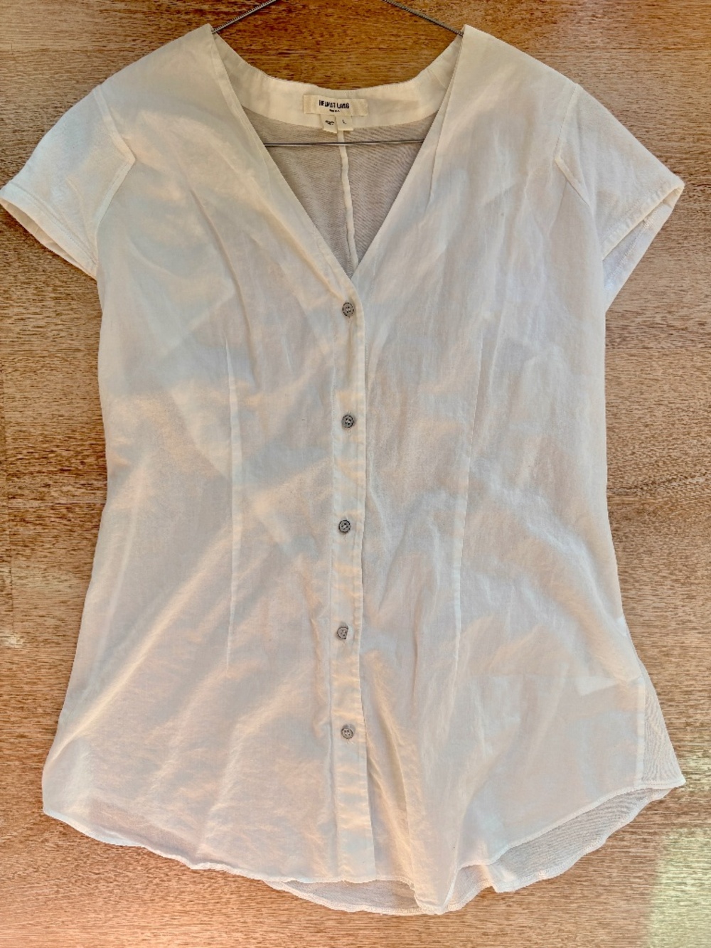 Helmut Lang Button Up Top White